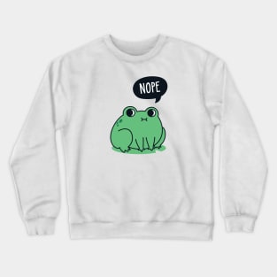 Nope Frog Crewneck Sweatshirt